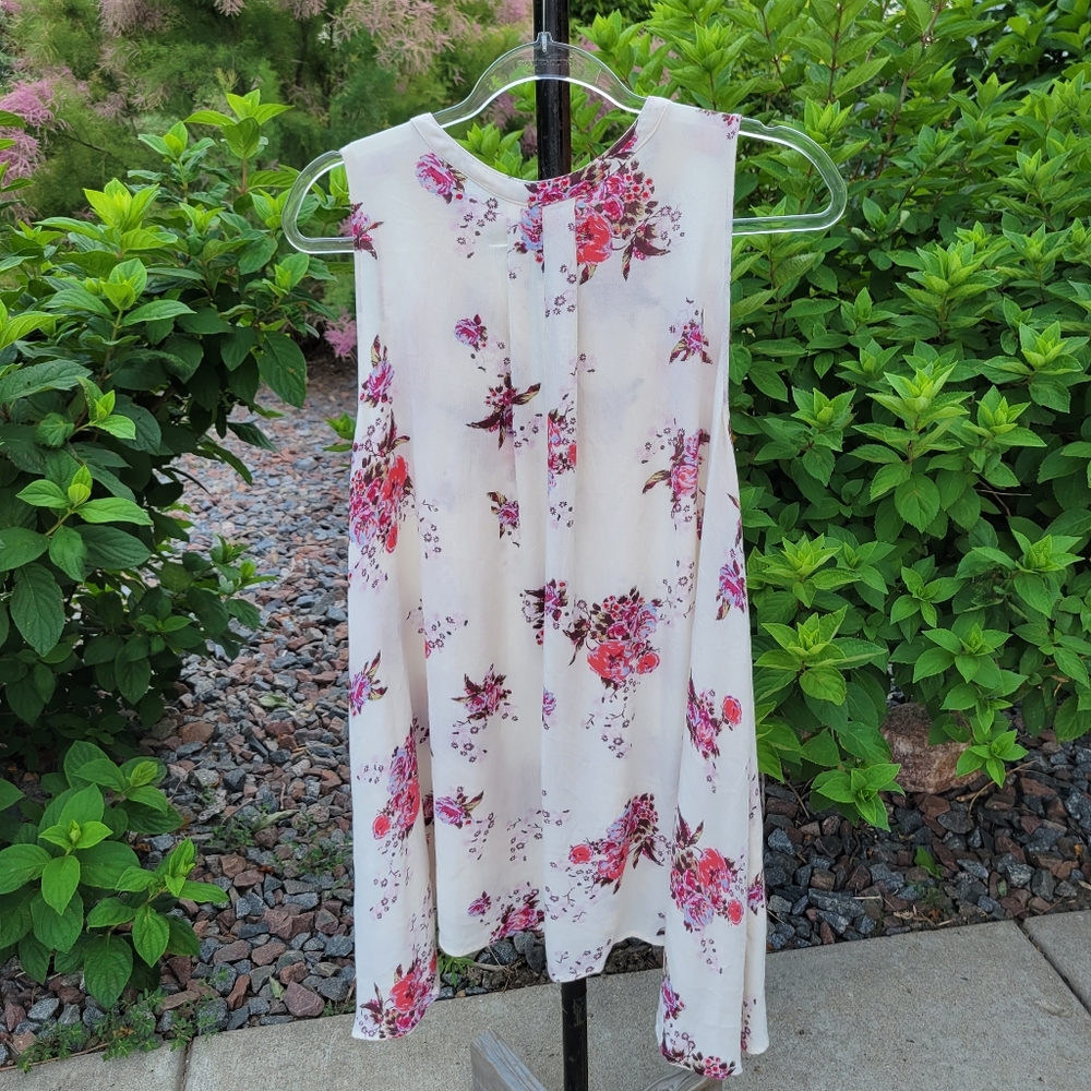 Free People XS Tree Swing Boho Floral sleeveless side pockets dress
